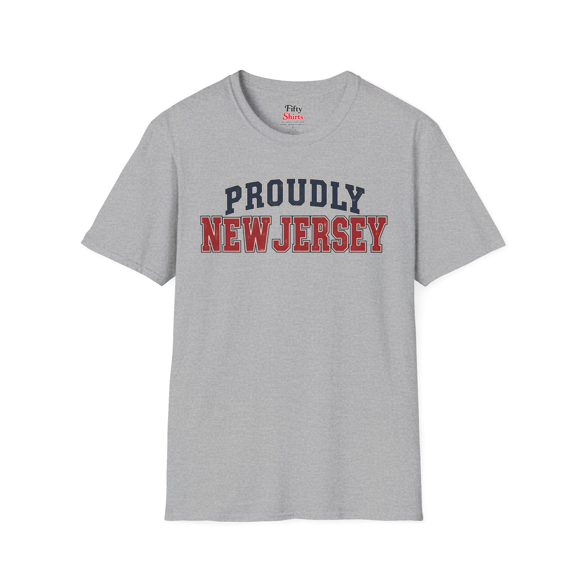 Proudly New Jersey Unisex Softstyle T Shirt State Name Graphic Tee