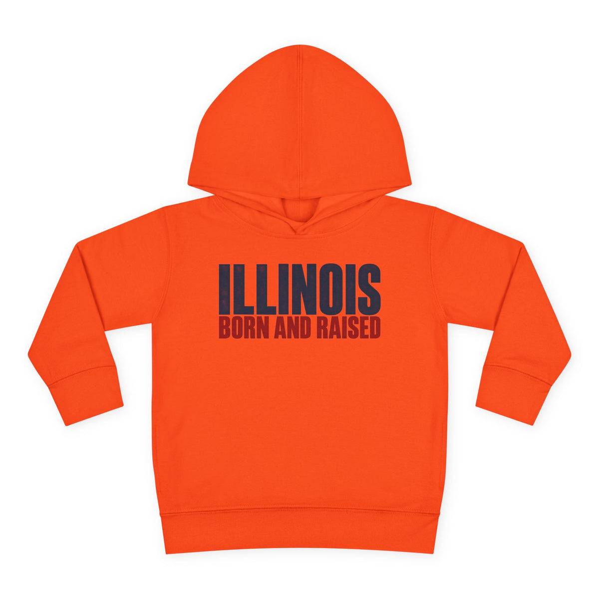 Illinois Born and Raised Modern Midwest Streetwear Unisex Toddler Pullover Fleece Hoodie