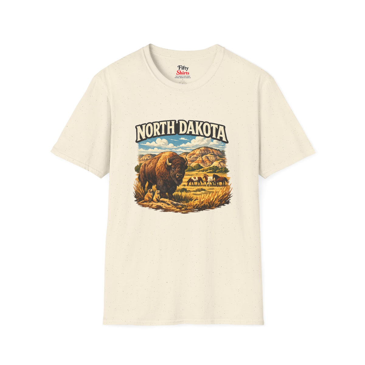 North Dakota Wildlife Unisex Softstyle T Shirt State Pride Graphic Tee Collections FS03