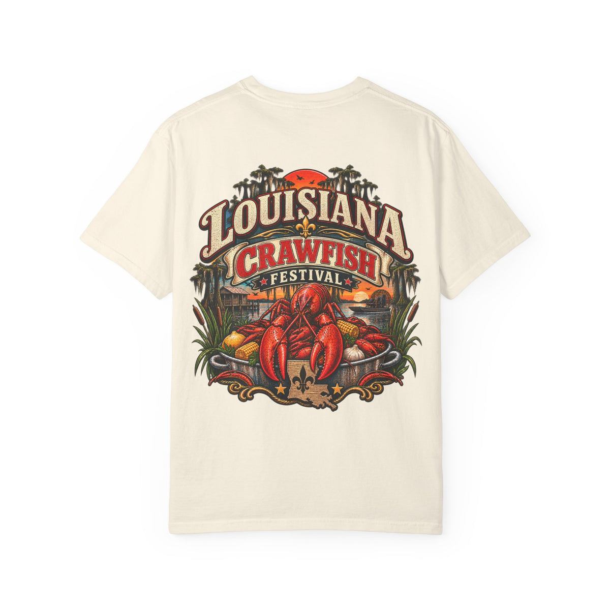 Louisiana Crawfish Festival Unisex Comfort Color 1717 Streetwear Graphic Tee