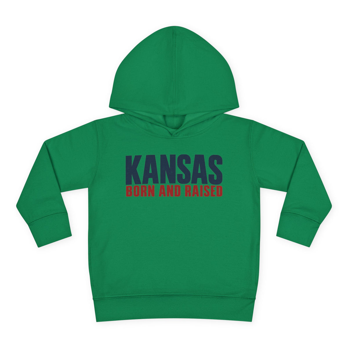 Kansas Born and Raised Modern Heritage Unisex Toddler Pullover Fleece Hoodie