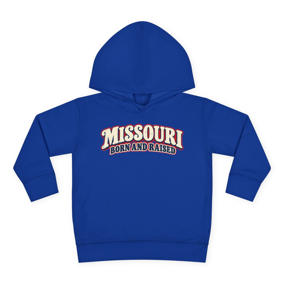 Missouri Born and Raised Retro 1970s Unisex Toddler Pullover Fleece Hoodie