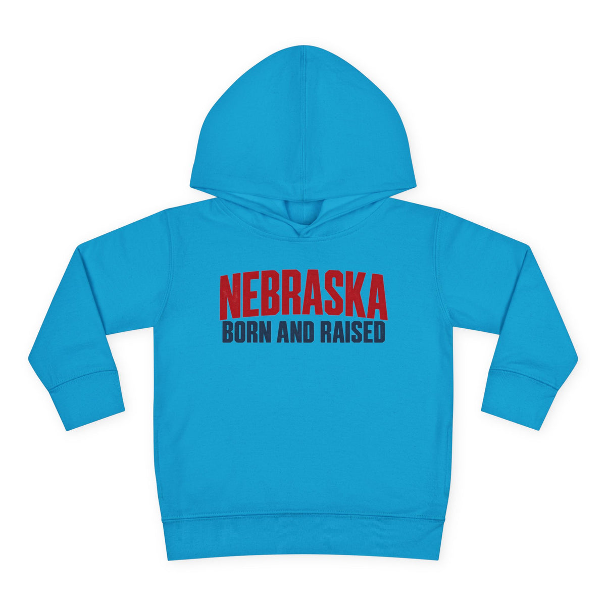 Nebraska Born and Raised Minimal Heritage Unisex Toddler Pullover Fleece Hoodie