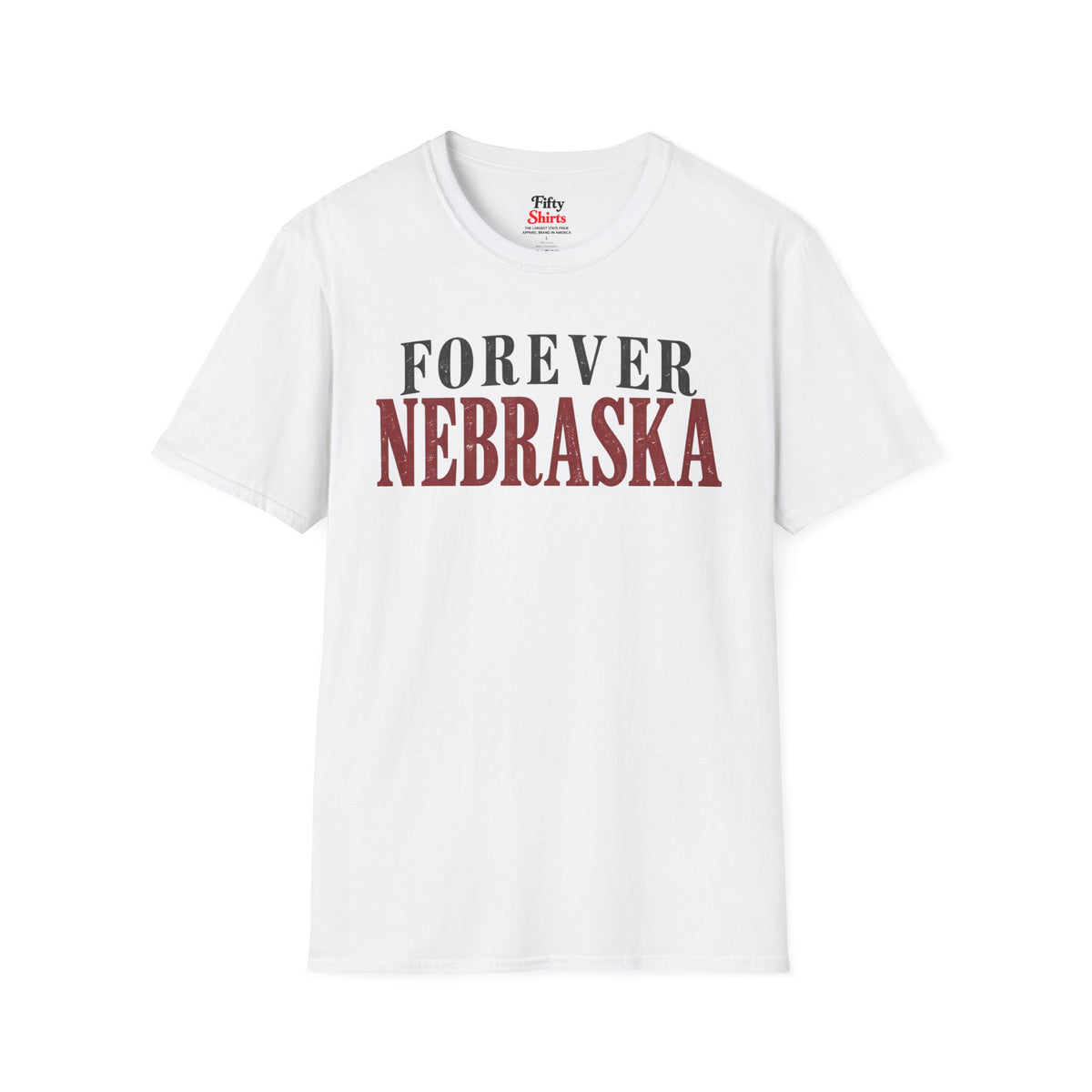 Forever Nebraska Unisex Softstyle T Shirt State Name Graphic Tee