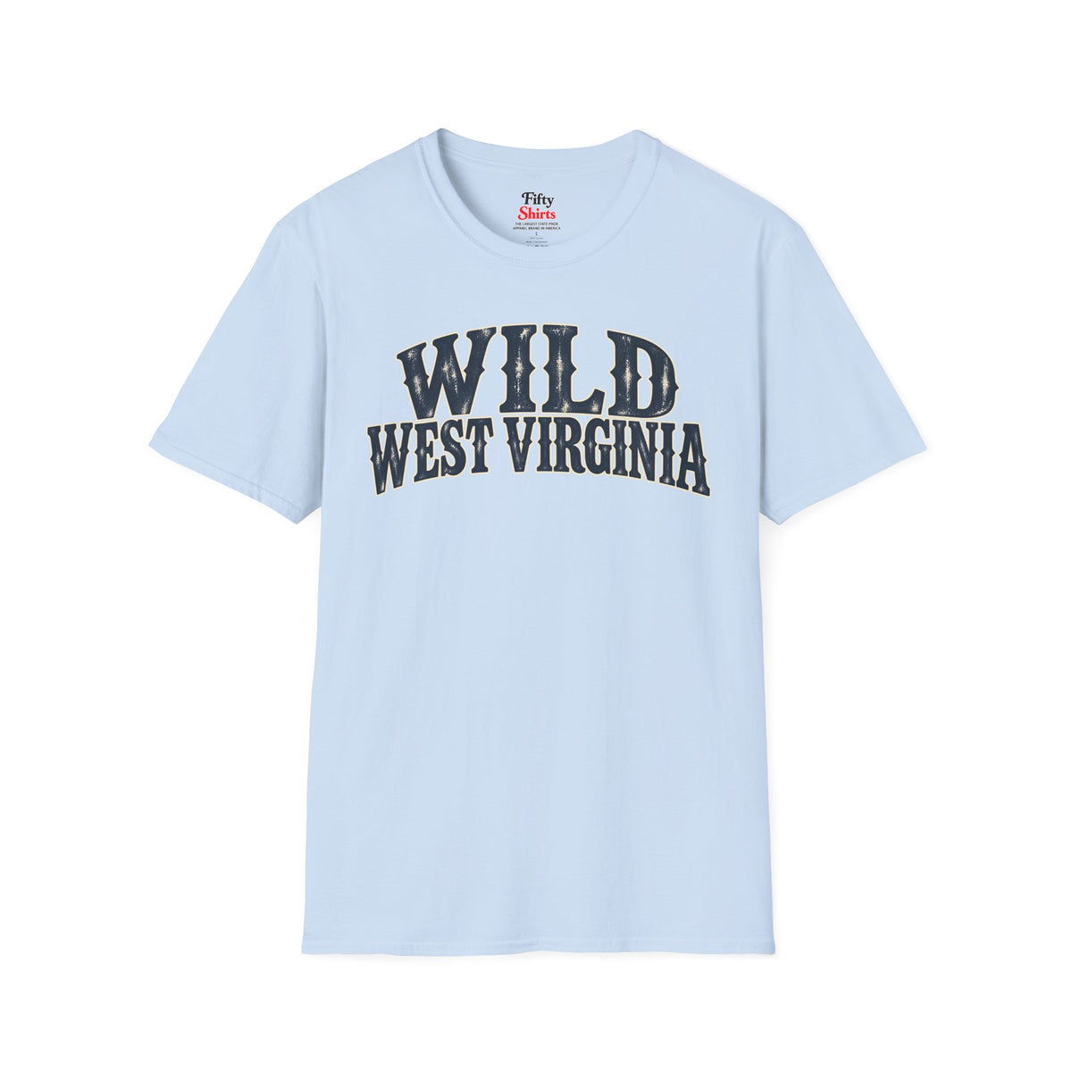 Wild West Virginia Unisex Softstyle T Shirt State Name Graphic Tee