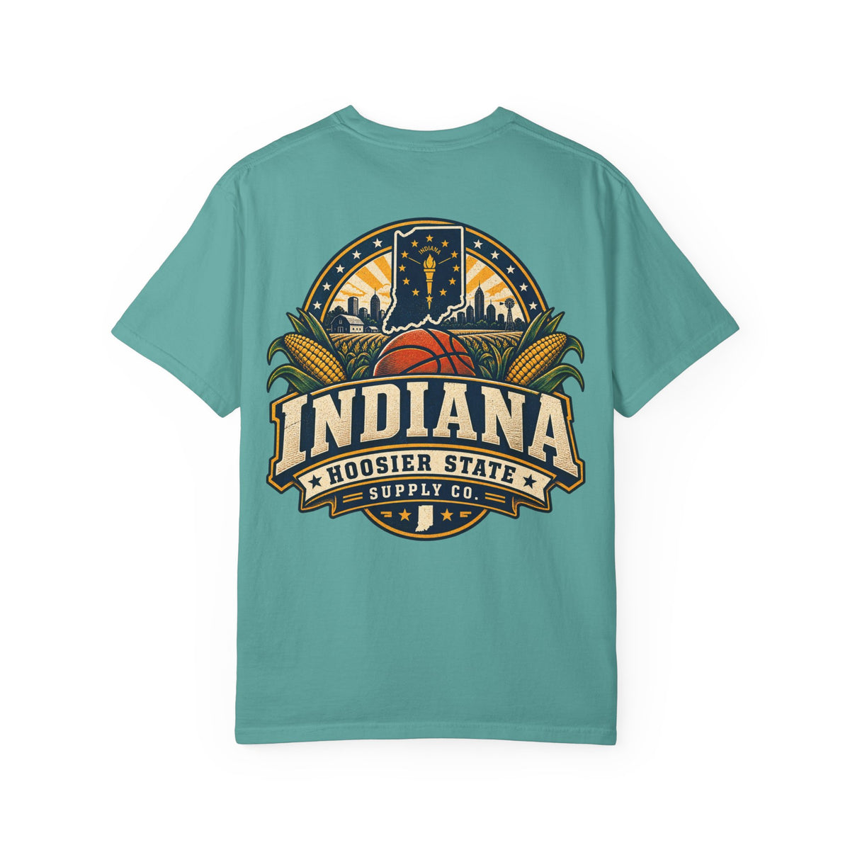 Indiana Hoosier State Supply Co. Unisex Comfort Color 1717 Streetwear Graphic Tee