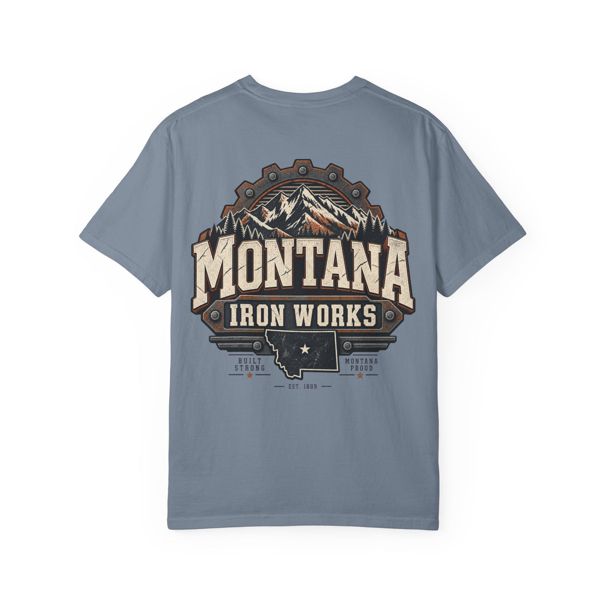 Montana Iron Works Unisex Comfort Color 1717 Streetwear Graphic Tee