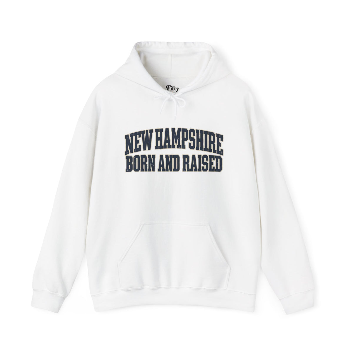 New Hampshire Born and Raise Unisex Hoodie State Name Graphic