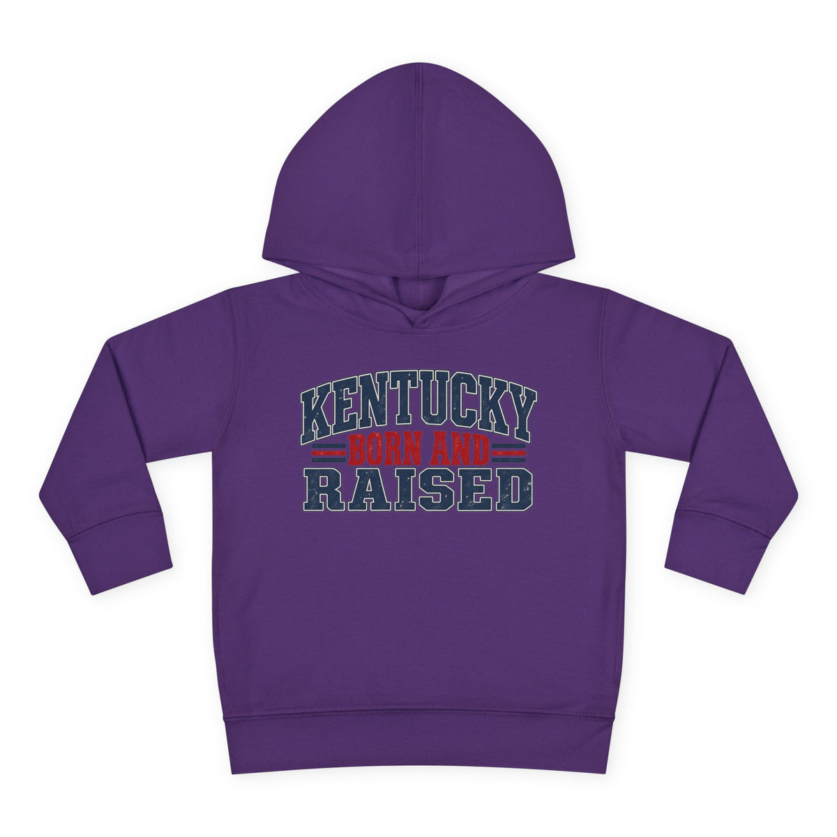 Kentucky Born and Raised Southern Heritage Unisex Toddler Pullover Fleece Hoodie