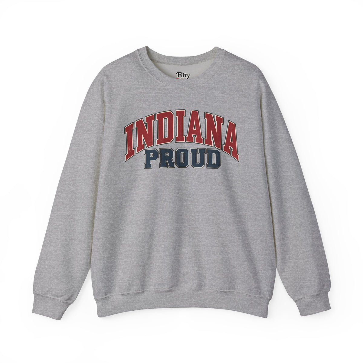 Indiana Proud Unisex Crewneck Sweatshirt State Name Graphic
