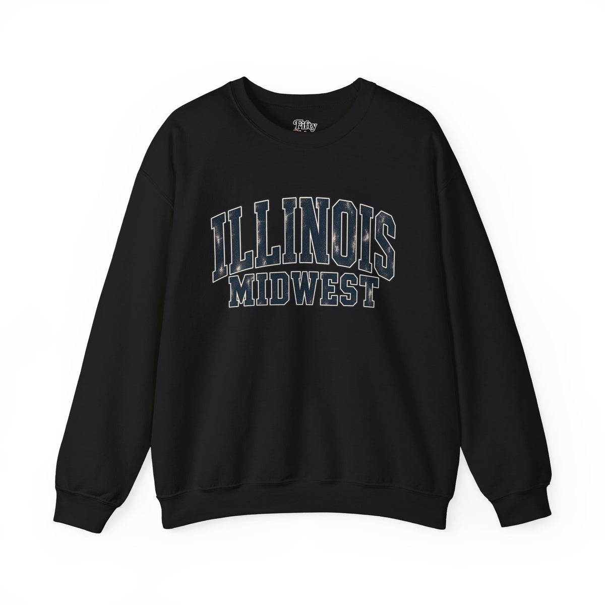 Illinois Midwest Unisex Crewneck Sweatshirt State Name Graphic