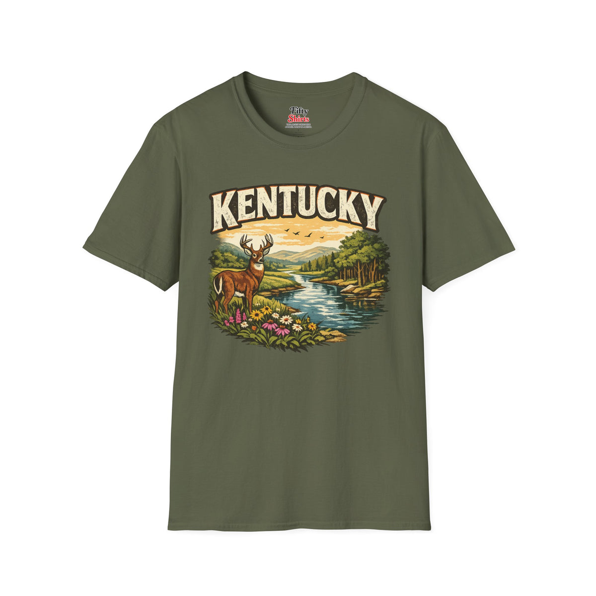 Kentucky Wildlife Unisex Softstyle T Shirt State Pride Graphic Tee Collections FS03