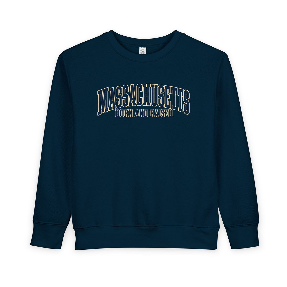 Massachusetts Born and Raised Classic Souvenir Style Unisex Toddler Sweatshirt