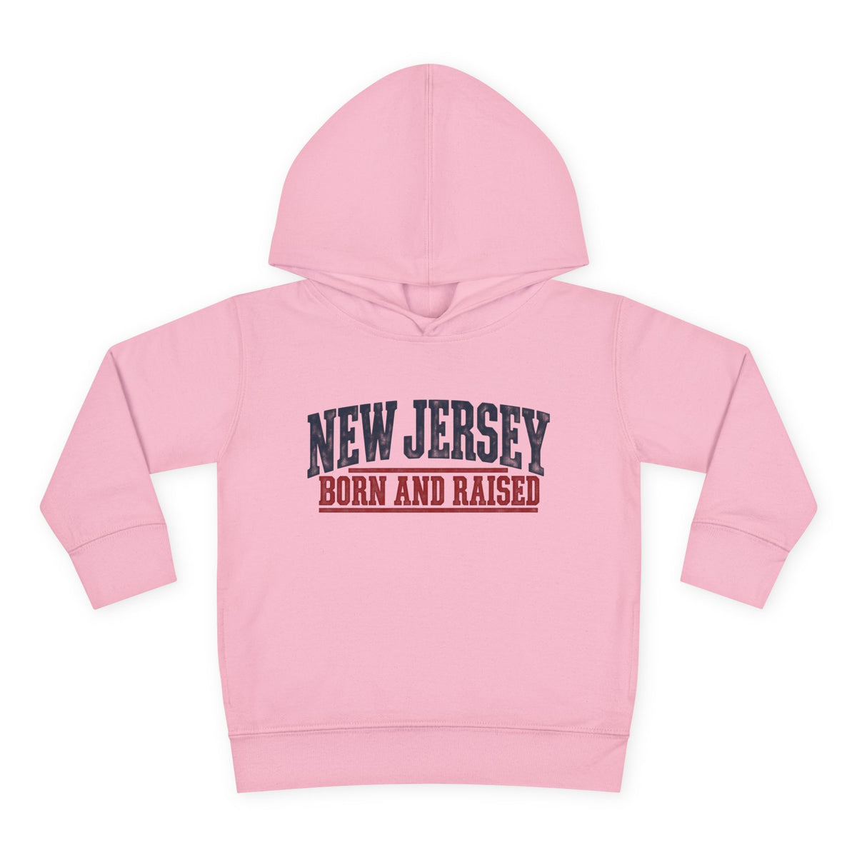 New Jersey Born and Raised Vintage Americana Unisex Toddler Pullover Fleece Hoodie