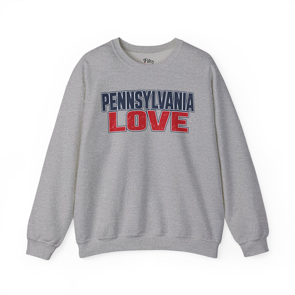Pennsylvania Love Unisex Crewneck Sweatshirt State Name Graphic