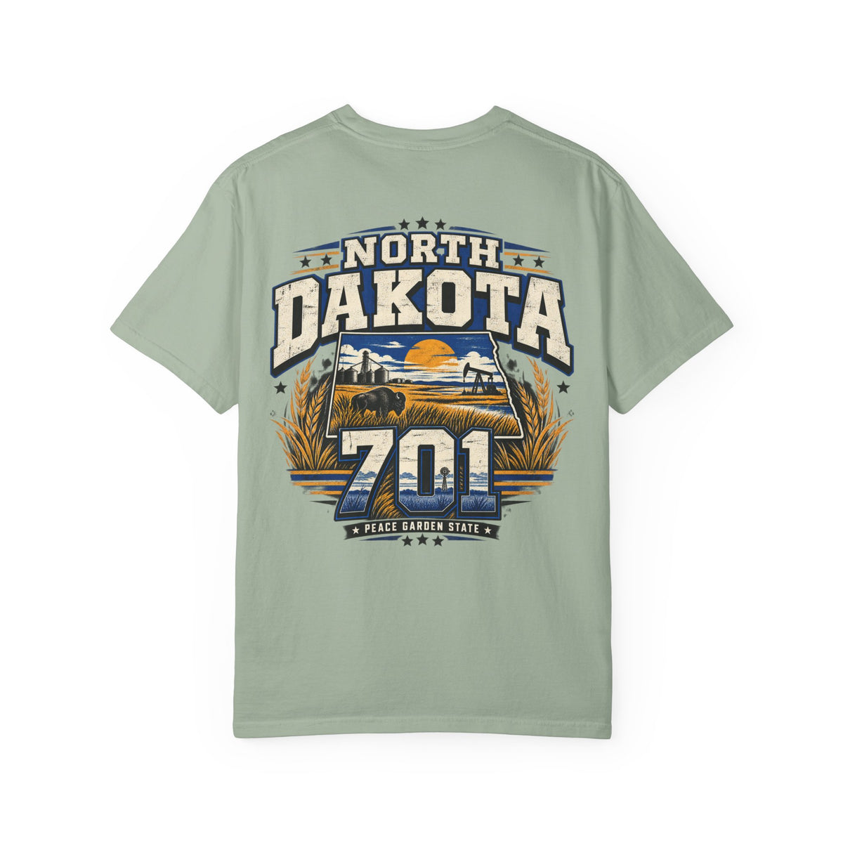 North Dakota 701 Unisex Comfort Color 1717 Streetwear Graphic Tee