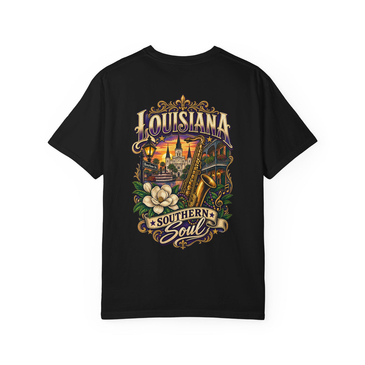 Louisiana Southern Soul Unisex Comfort Color 1717 Streetwear Graphic Tee