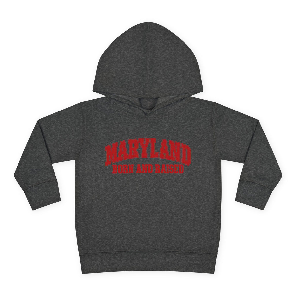 Maryland Born and Raised Classic Collegiate Unisex Toddler Pullover Fleece Hoodie