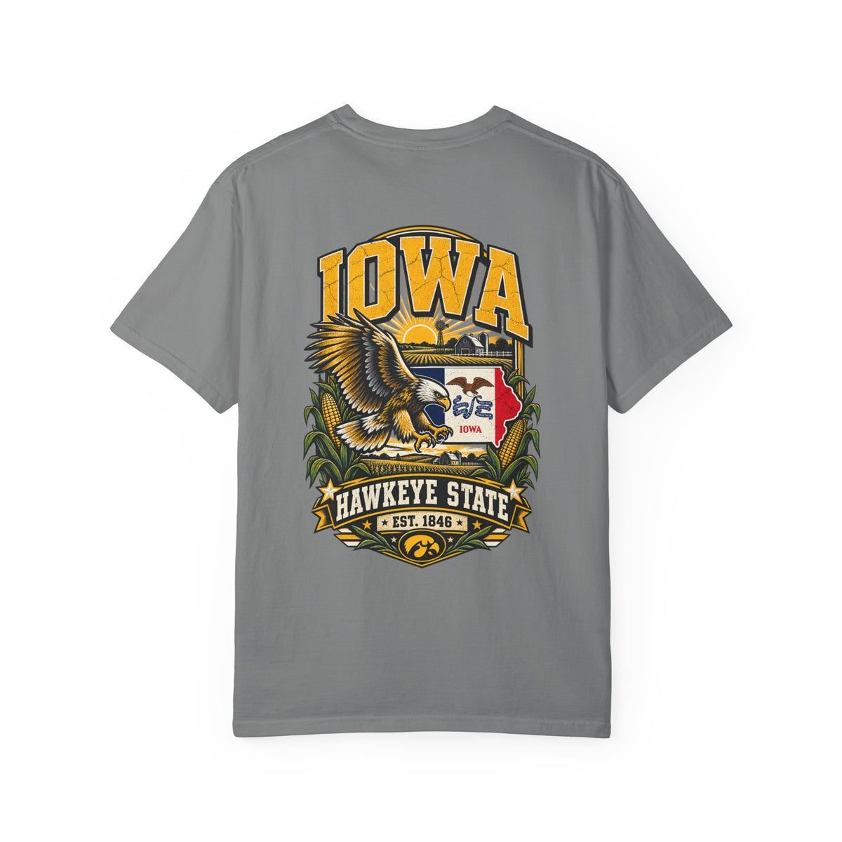 Iowa Hawkeye Legacy Unisex Comfort Color 1717 Streetwear Graphic Tee