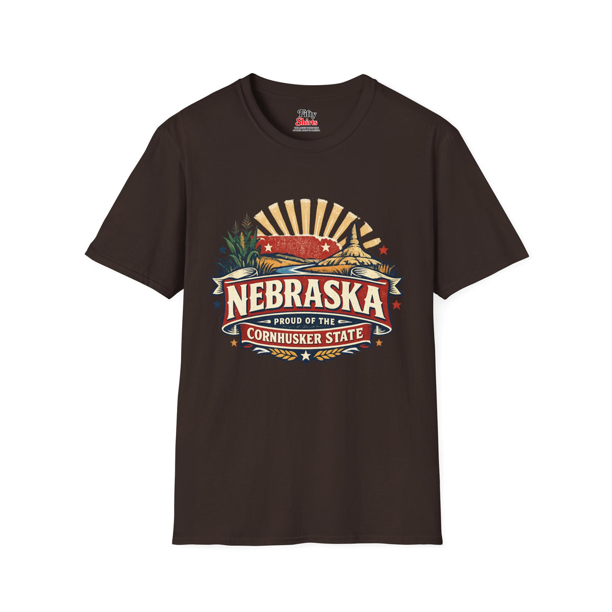 Nebraska State Pride Unisex Softstyle T Shirt State Pride Graphic Tee Collections FS03