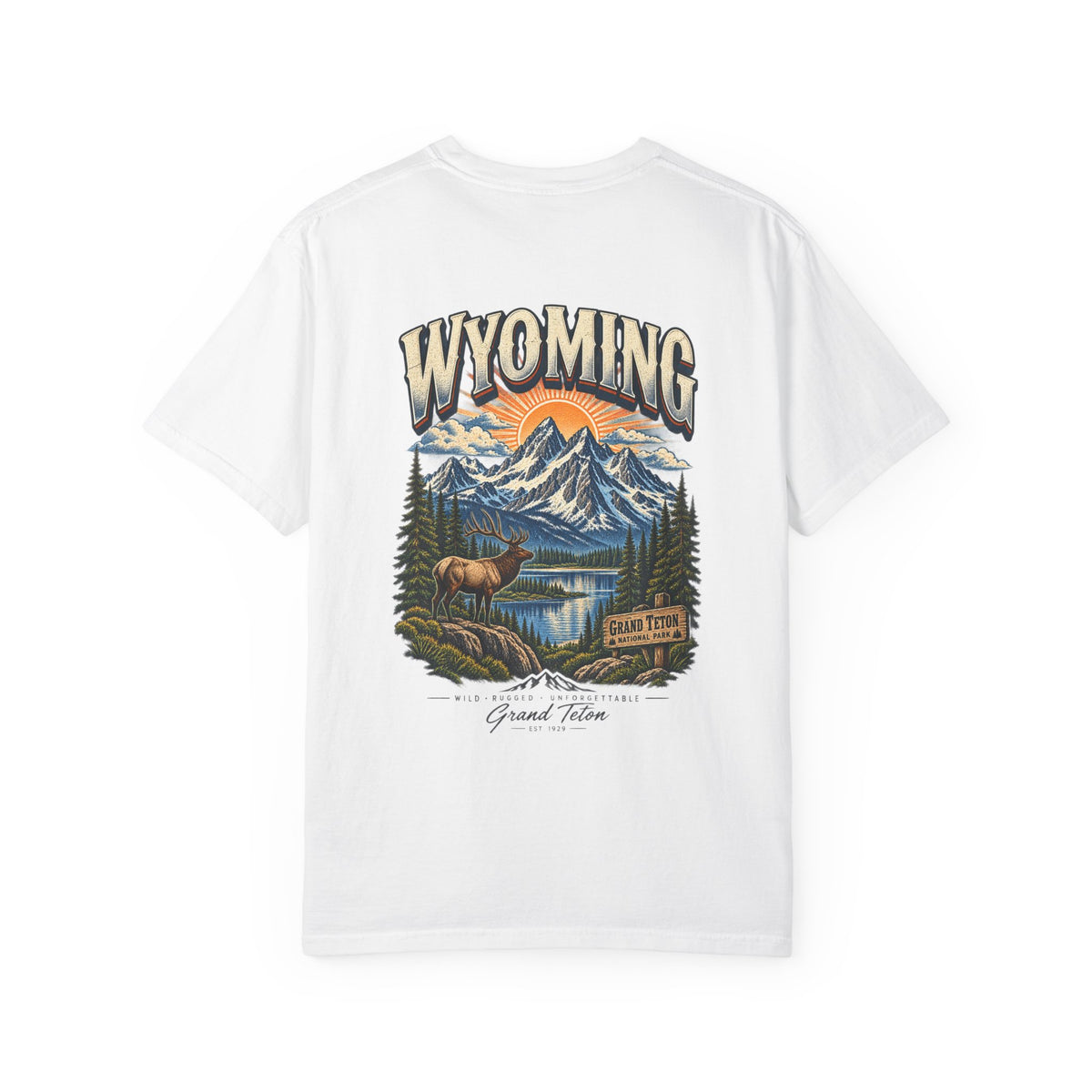 Grand Teton Wyoming Unisex Comfort Color 1717 Streetwear Graphic Tee