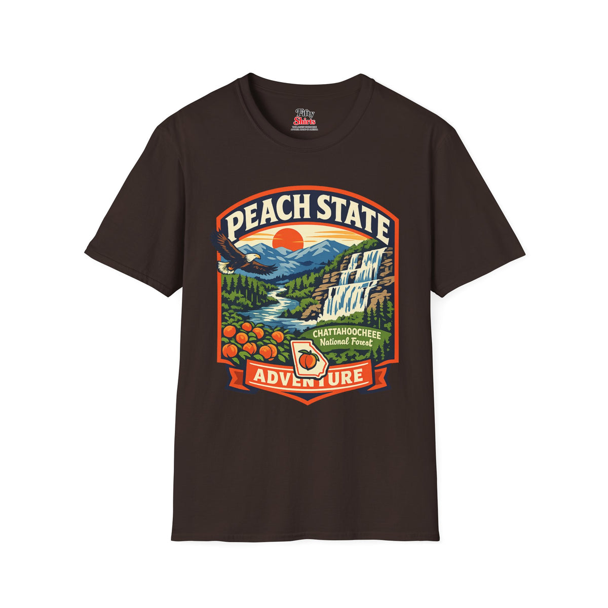 Georgia Peach State Unisex Softstyle T Shirt State Pride Graphic Tee Collections FS03
