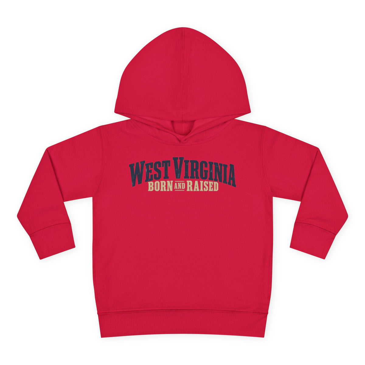 West Virginia Born and Raised Southern Heritage Unisex Toddler Pullover Fleece Hoodie