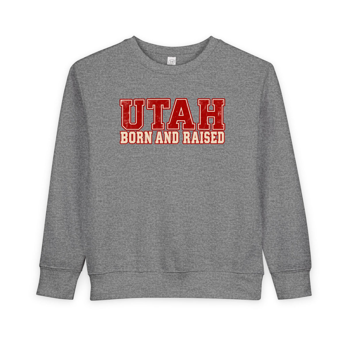 Utah Born and Raised Vintage Athletic Unisex Toddler Sweatshirt