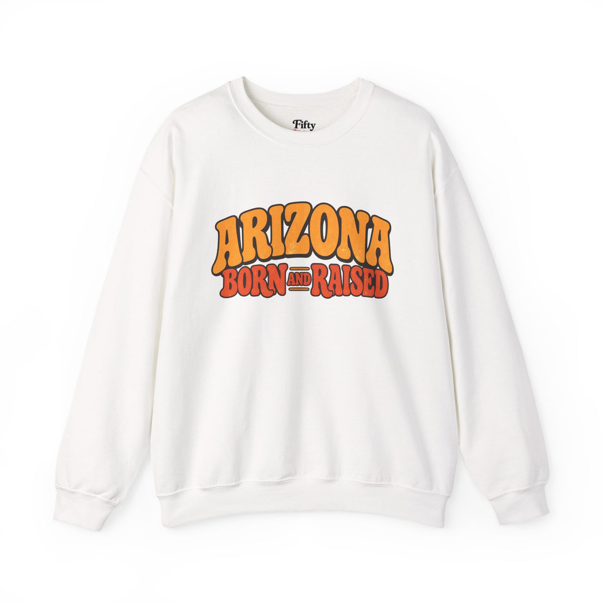 Arizona Born and Raised Retro 1970s Southwest Unisex Sweatshirt Graphic