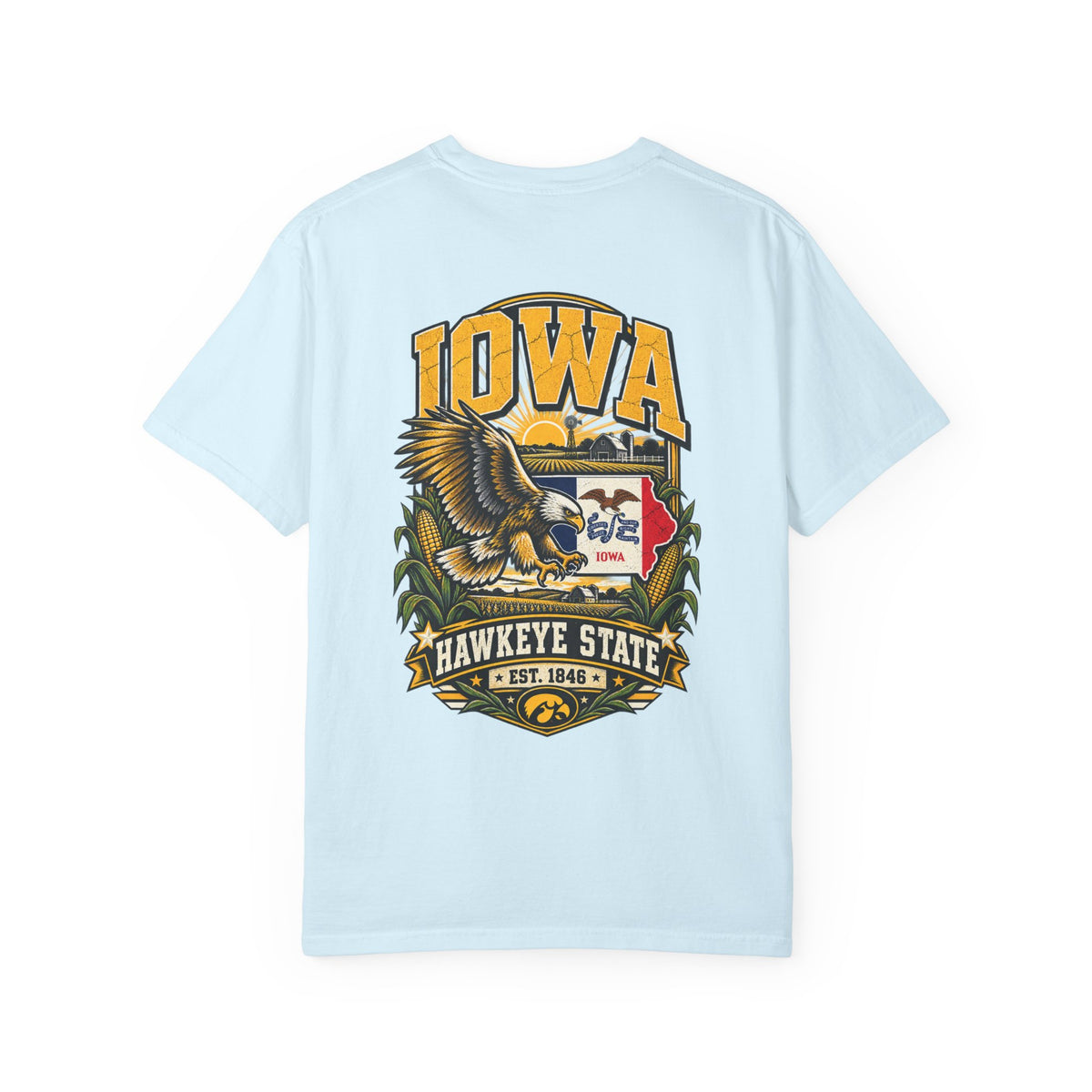 Iowa Hawkeye Legacy Unisex Comfort Color 1717 Streetwear Graphic Tee