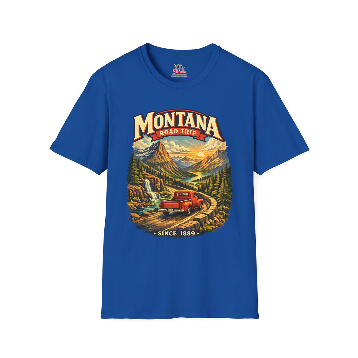 Montana Road Trip Unisex Softstyle T Shirt State Pride Graphic Tee Collections FS03