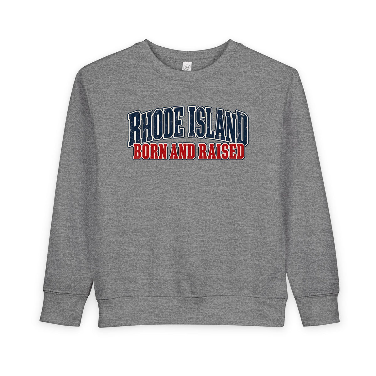 Rhode Island Born and Raised Coastal Heritage Unisex Toddler Sweatshirt
