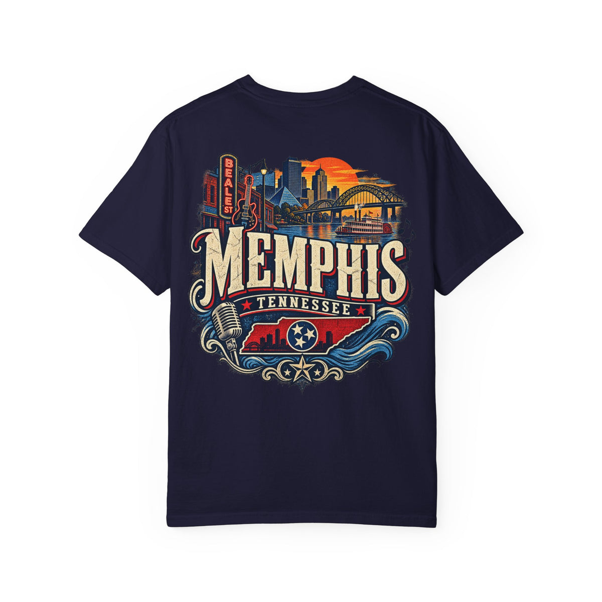Memphis Tennessee Unisex Comfort Color 1717 Streetwear Graphic Tee