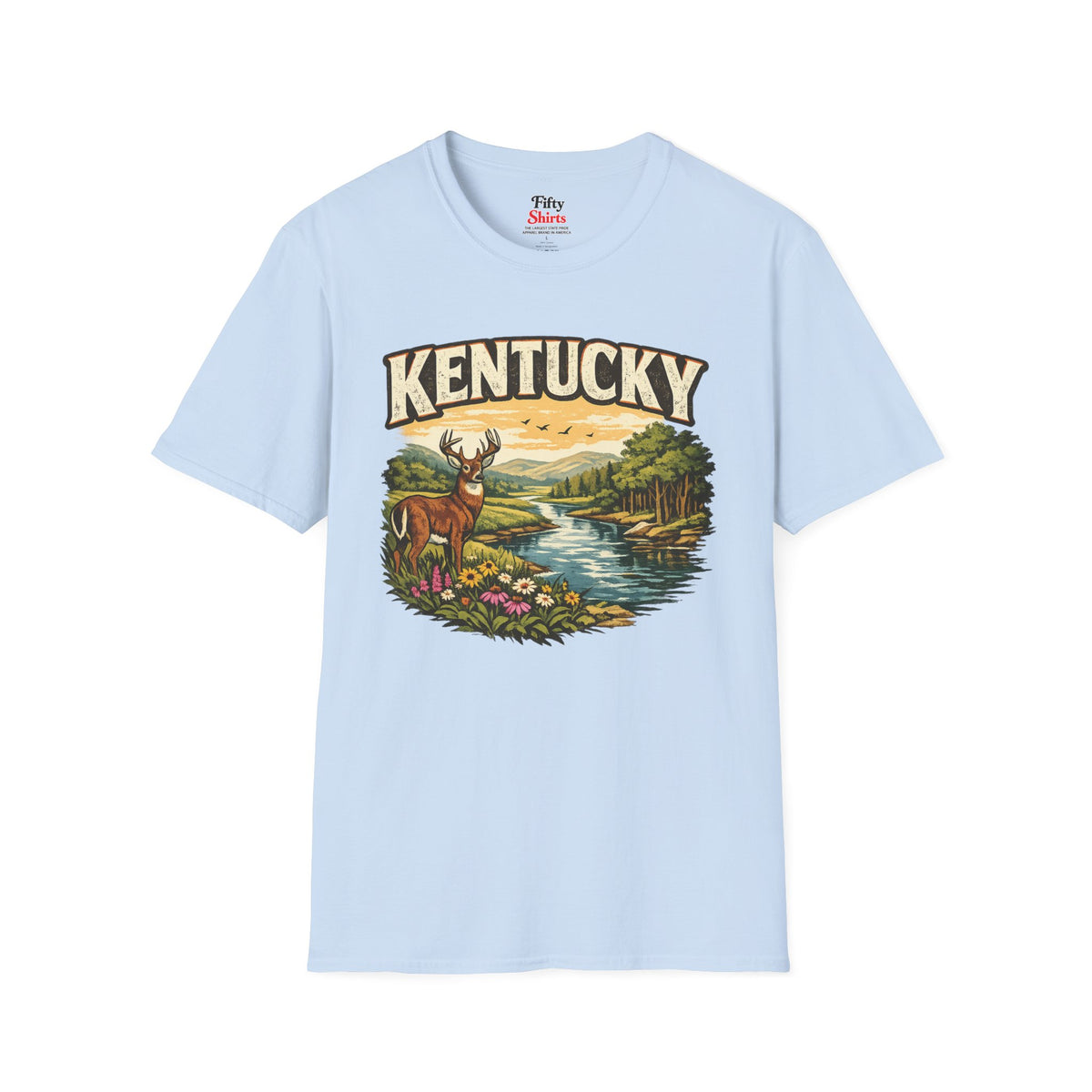 Kentucky Wildlife Unisex Softstyle T Shirt State Pride Graphic Tee Collections FS03