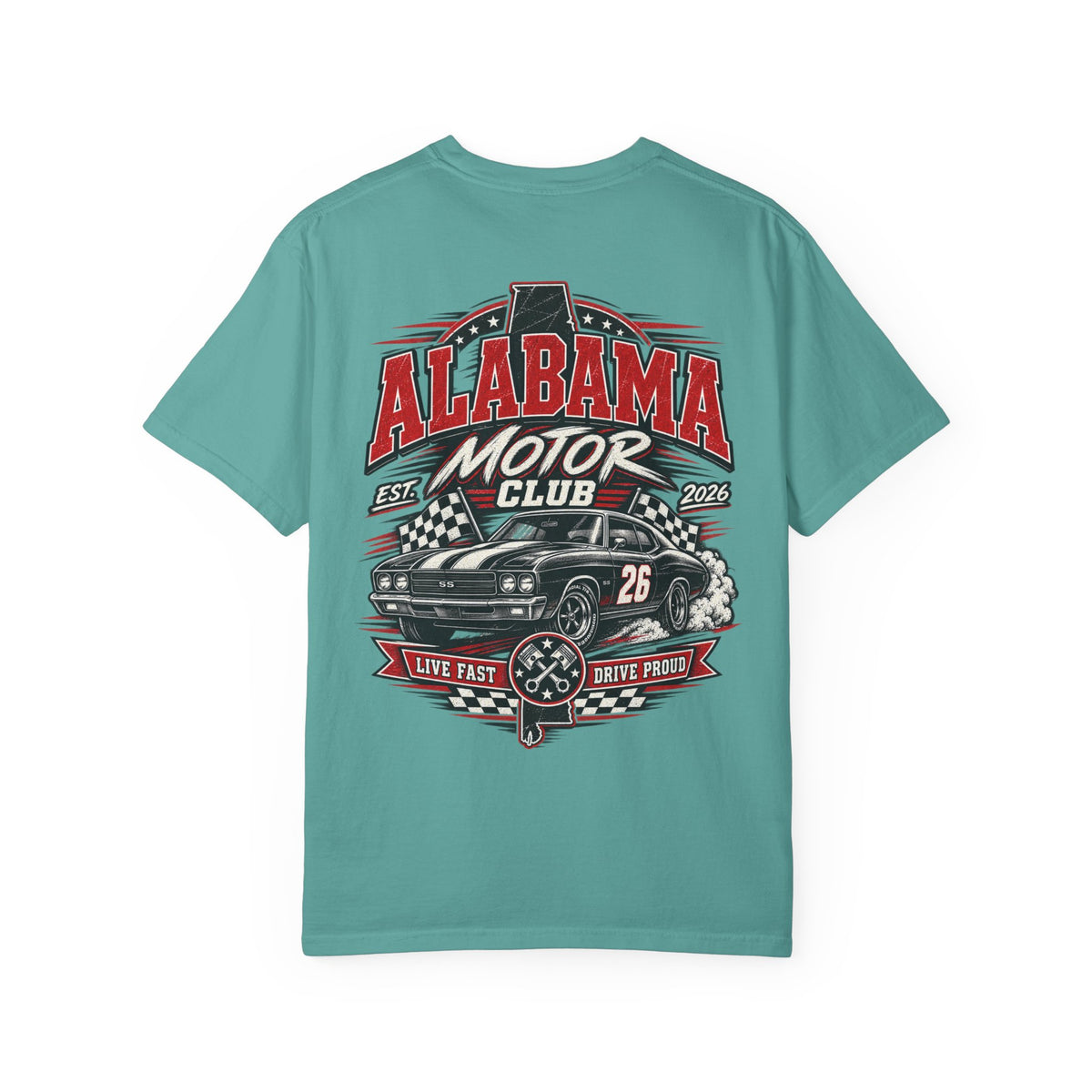 Alabama Motor Club Unisex Comfort Color 1717 Streetwear Graphic Tee