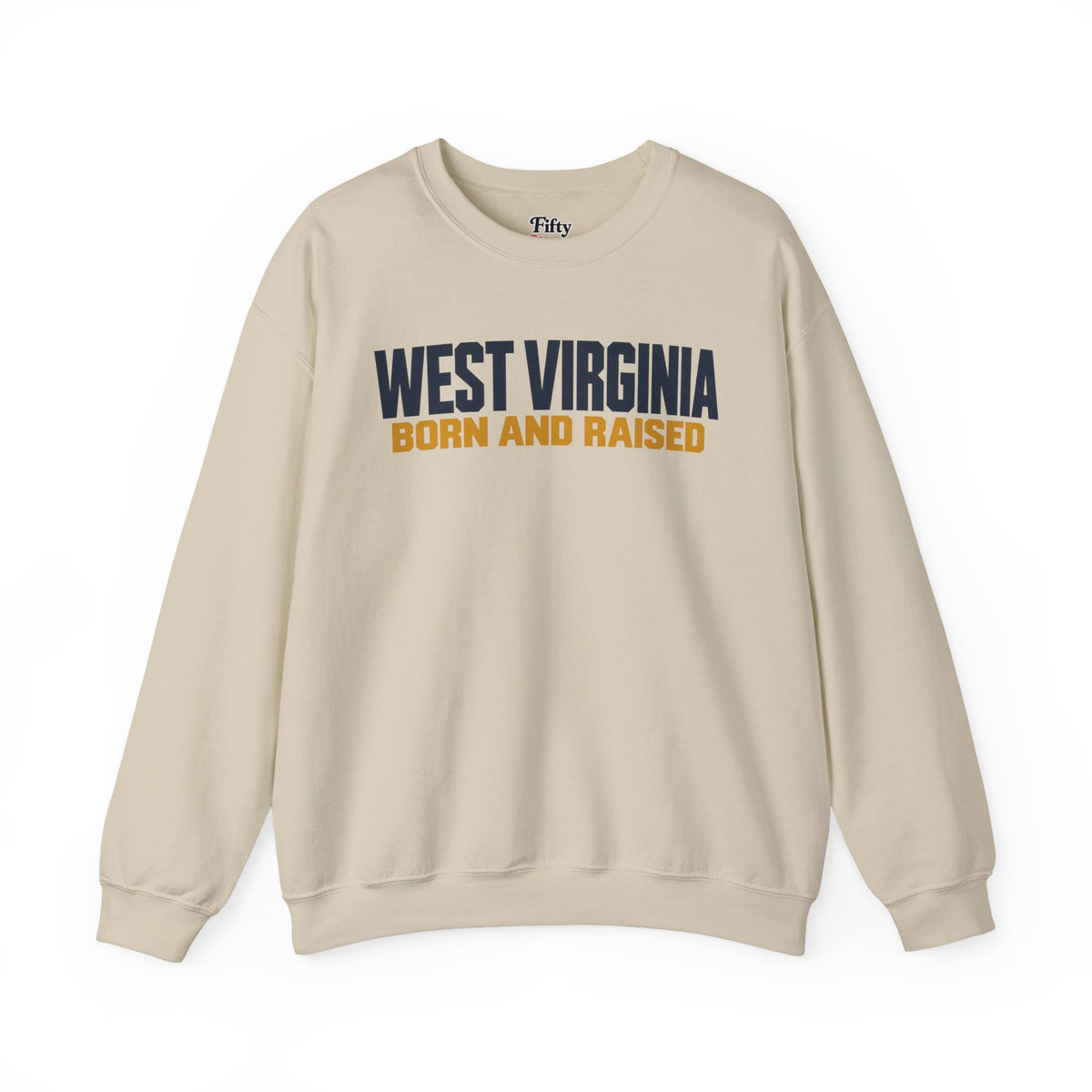 West Virginia Born and Raised Minimal Modern Unisex Sweatshirt Graphic