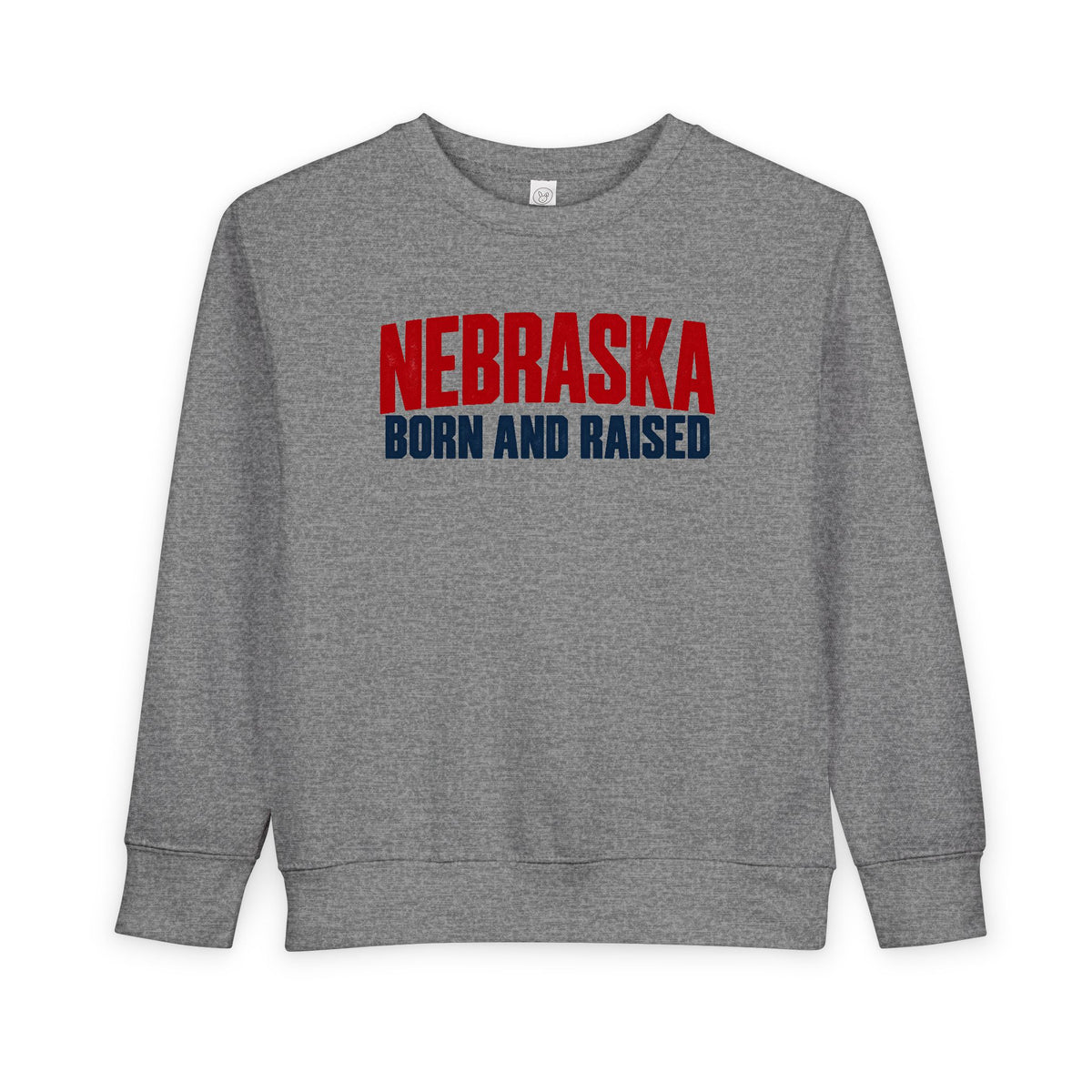 Nebraska Born and Raised Minimal Heritage Unisex Toddler Sweatshirt Graphic