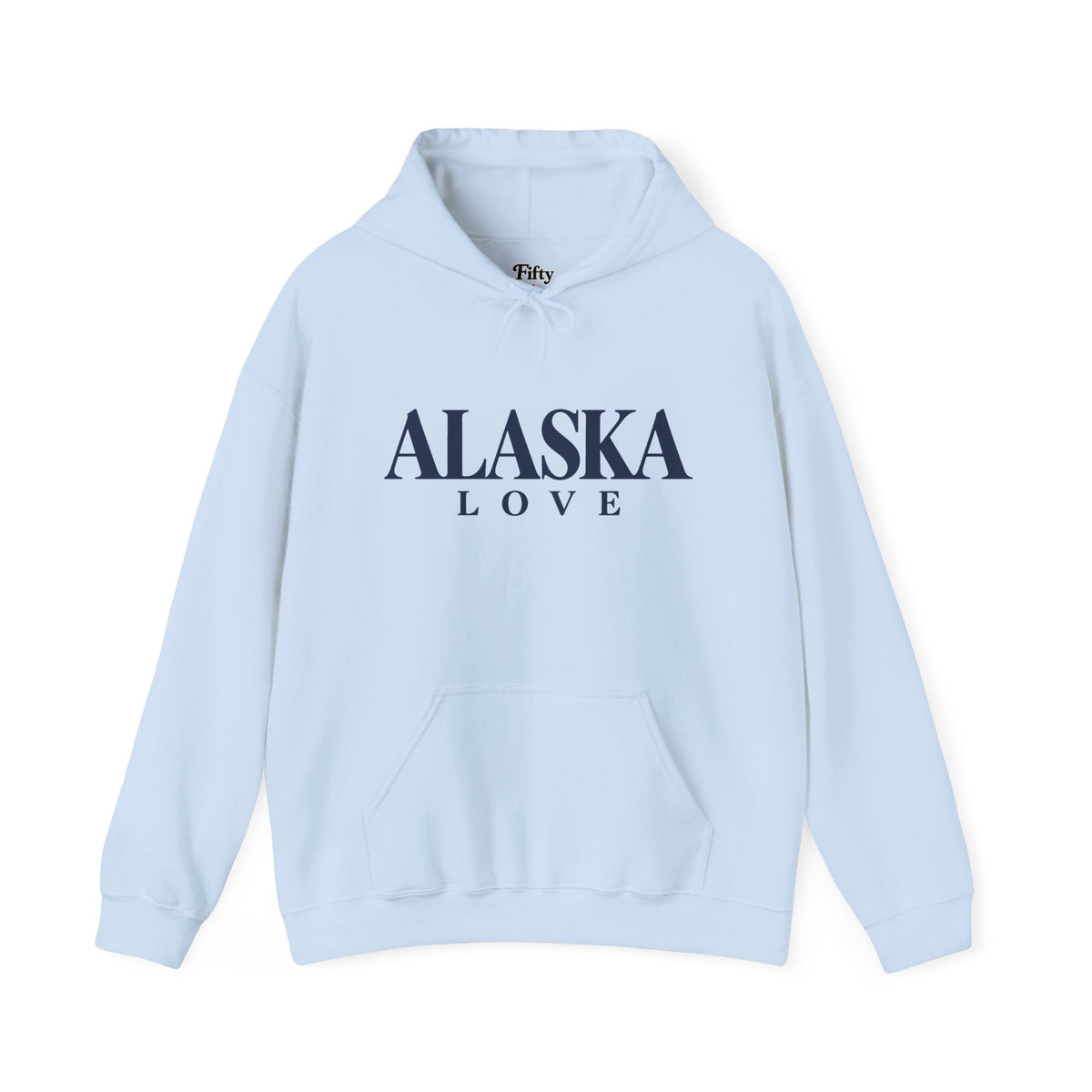 Alaska Love Unisex Hoodie State Name Graphic