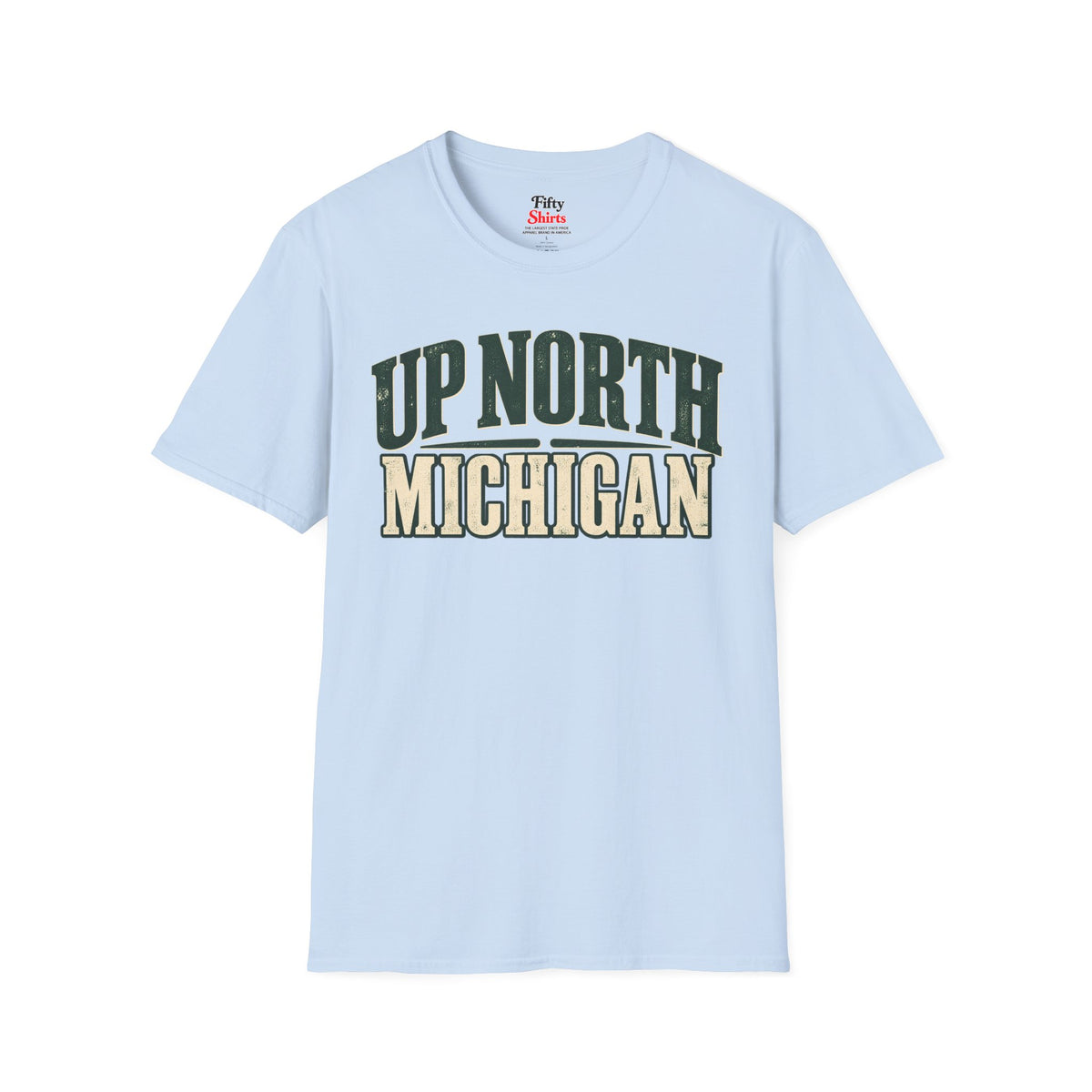 Up North Michigan Unisex Softstyle T Shirt State Name Graphic Tee