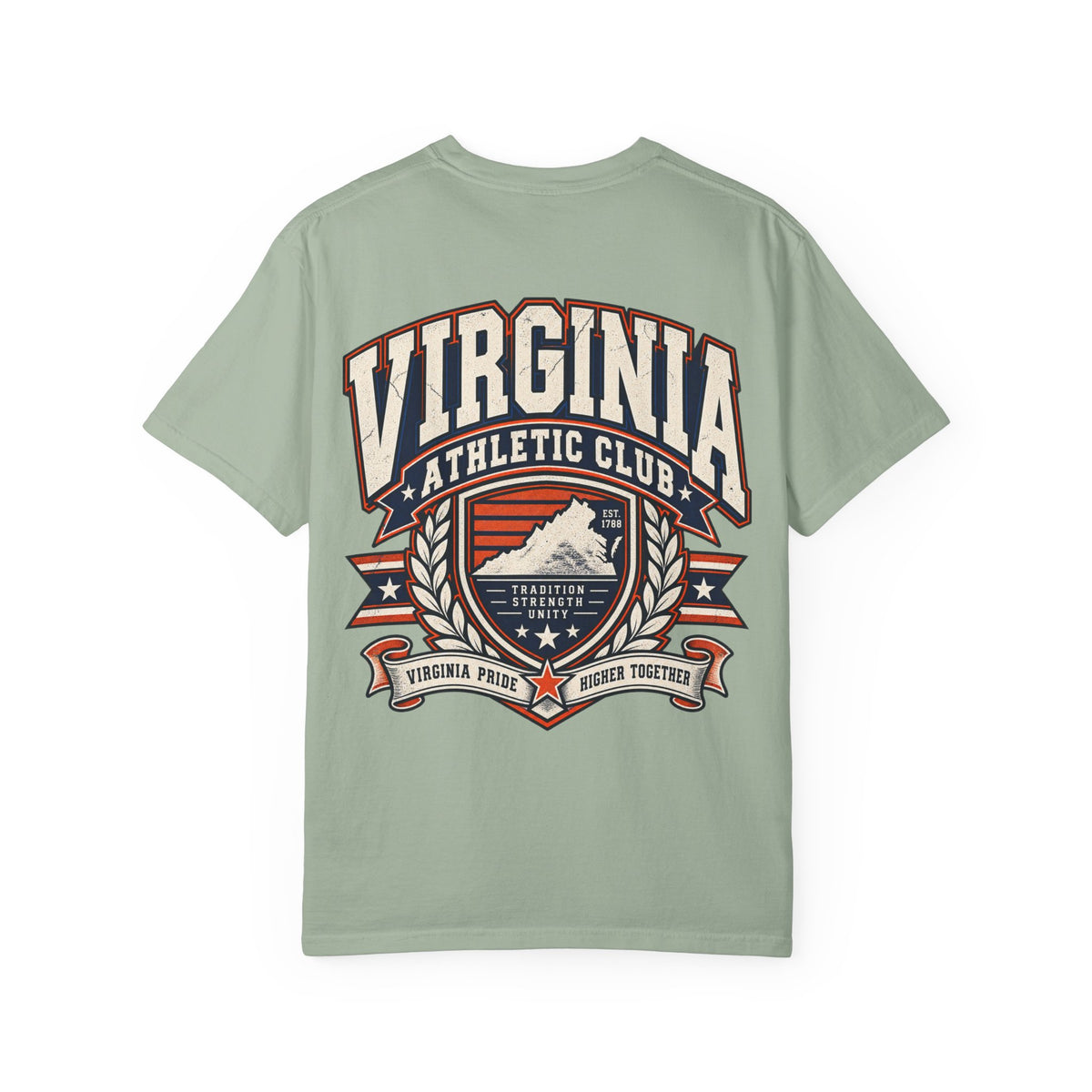 Virginia Athletic Club Unisex Comfort Color 1717 Streetwear Graphic Tee