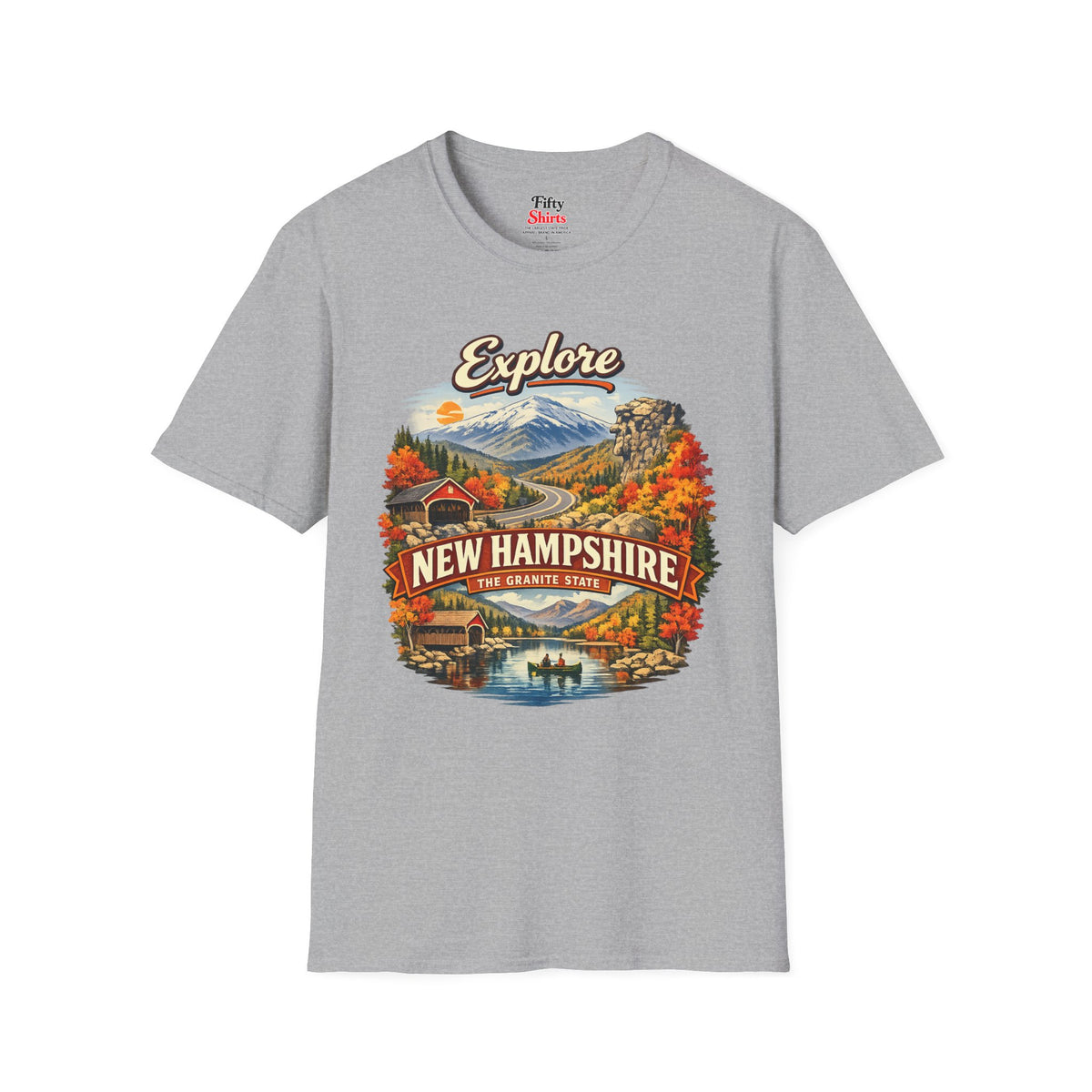 Explore New Hampshire Unisex Softstyle T Shirt State Pride Graphic Tee Collections FS03