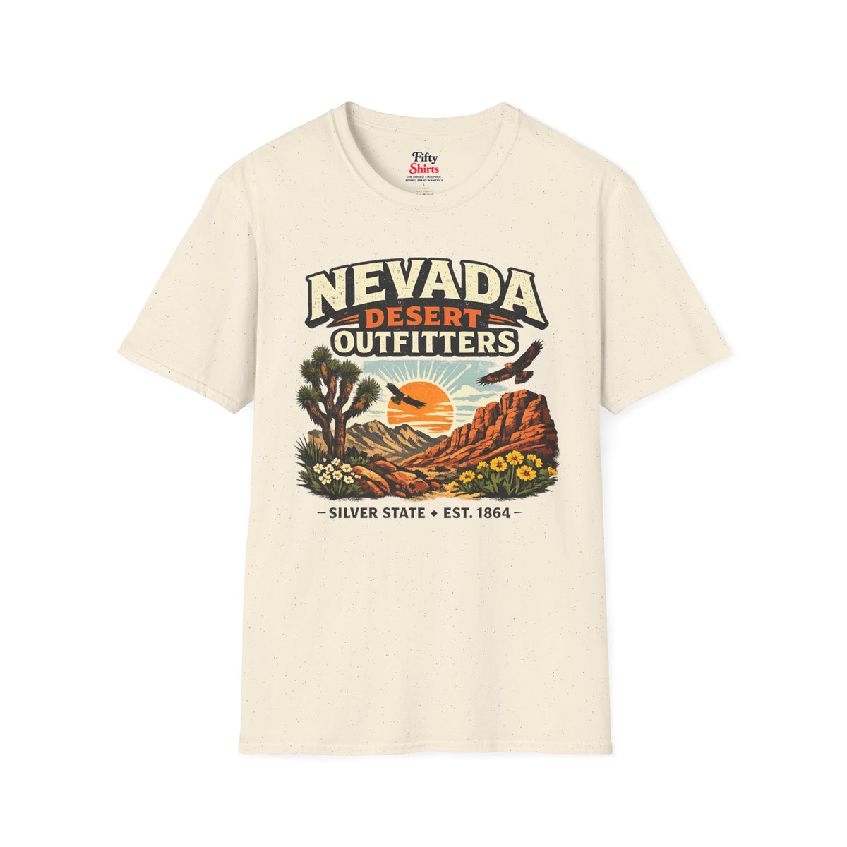 Nevada Desert Outfitters Unisex Softstyle T Shirt State Pride Graphic Tee Collections FS03