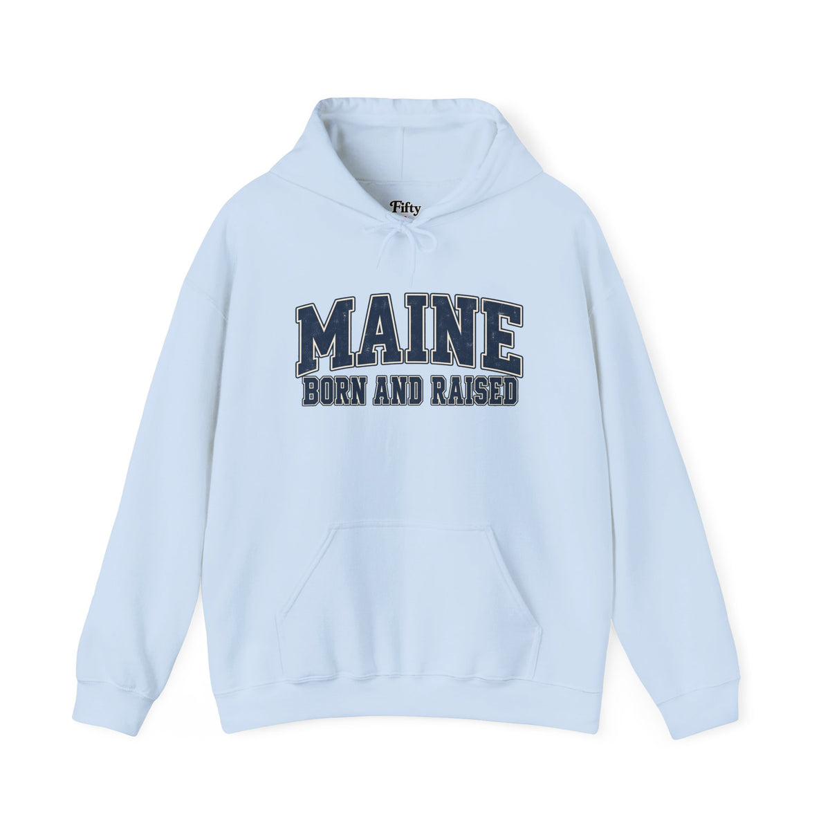 Maine Born and Raised Classic Collegiate Unisex Hoodie Graphic