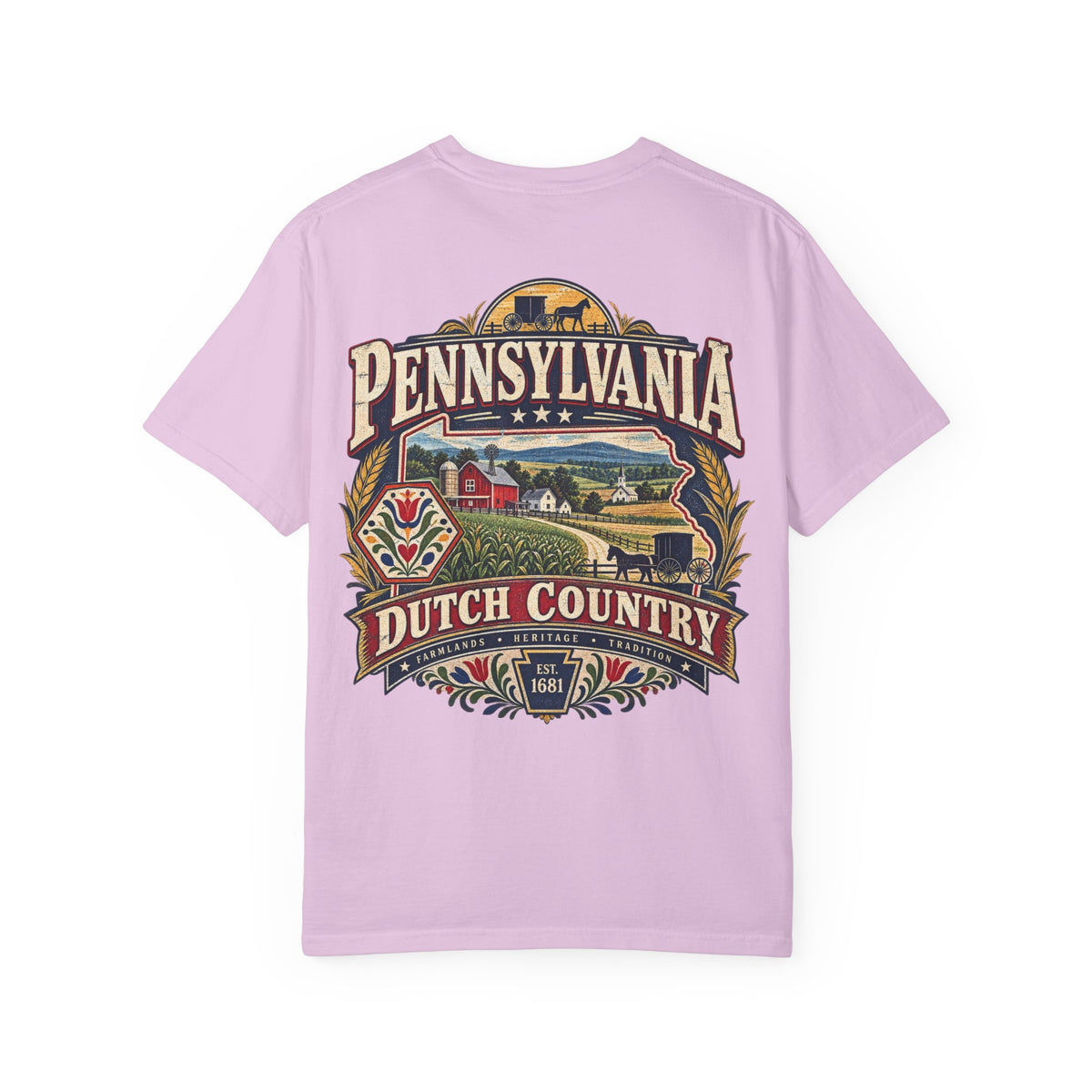 Pennsylvania Dutch Country Unisex Comfort Color 1717 Streetwear Graphic Tee
