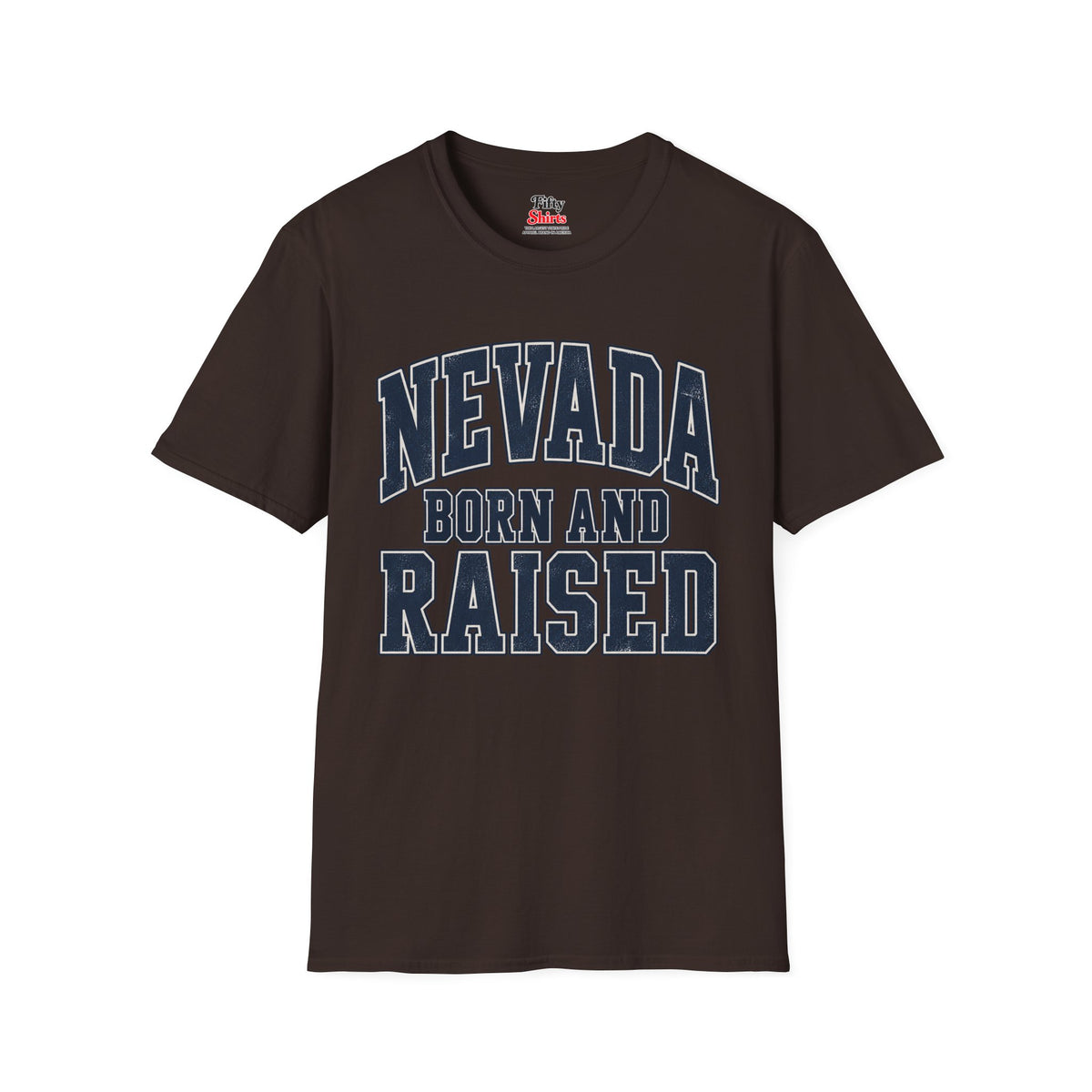 Nevada Born and Raised Unisex Softstyle T Shirt State Name Graphic Tee