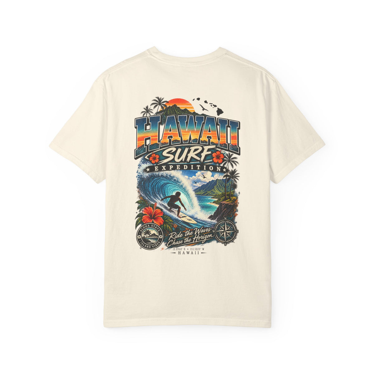 Hawaii Surf Expedition Unisex Comfort Color 1717 Streetwear Graphic Tee