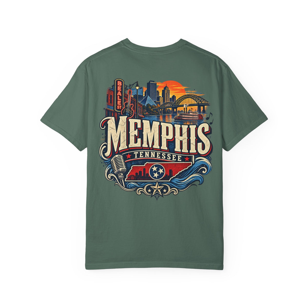 Memphis Tennessee Unisex Comfort Color 1717 Streetwear Graphic Tee