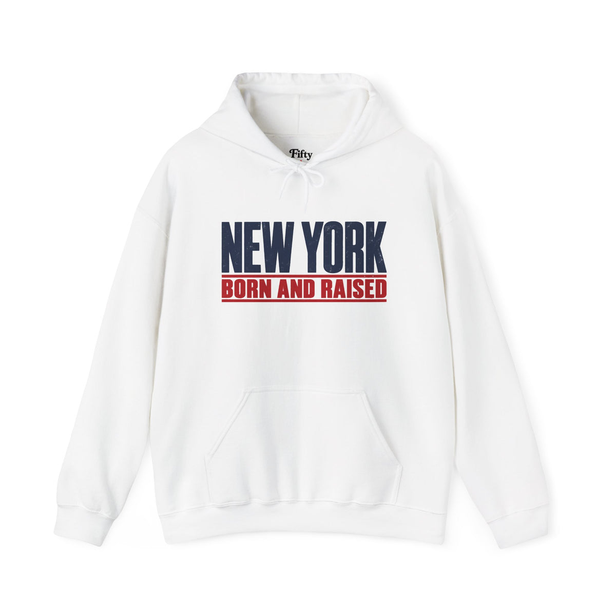 New York Born and Raised Minimal Modern Unisex Hoodie Graphic