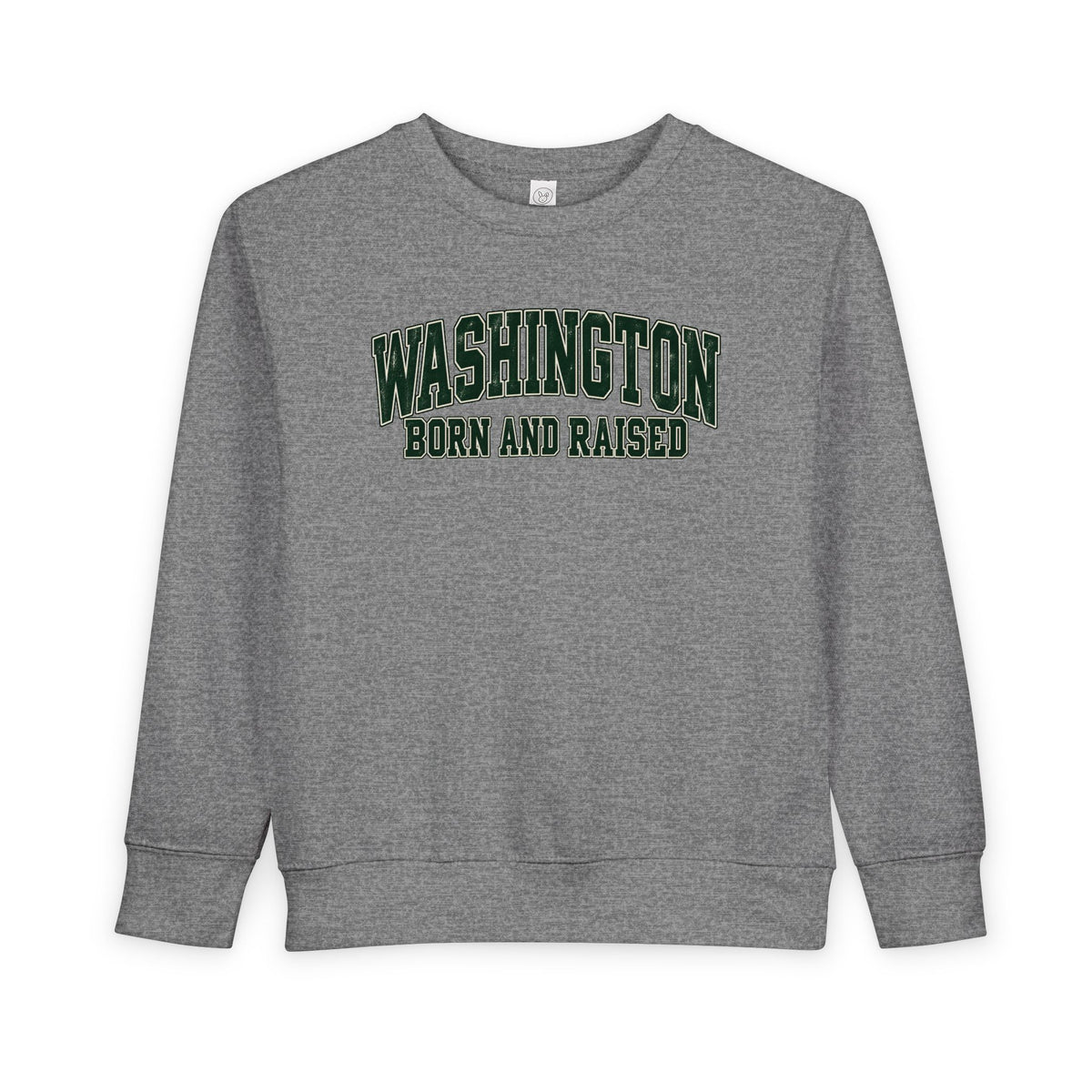 Washington Born and Raised Classic Collegiate Unisex Toddler Sweatshirt