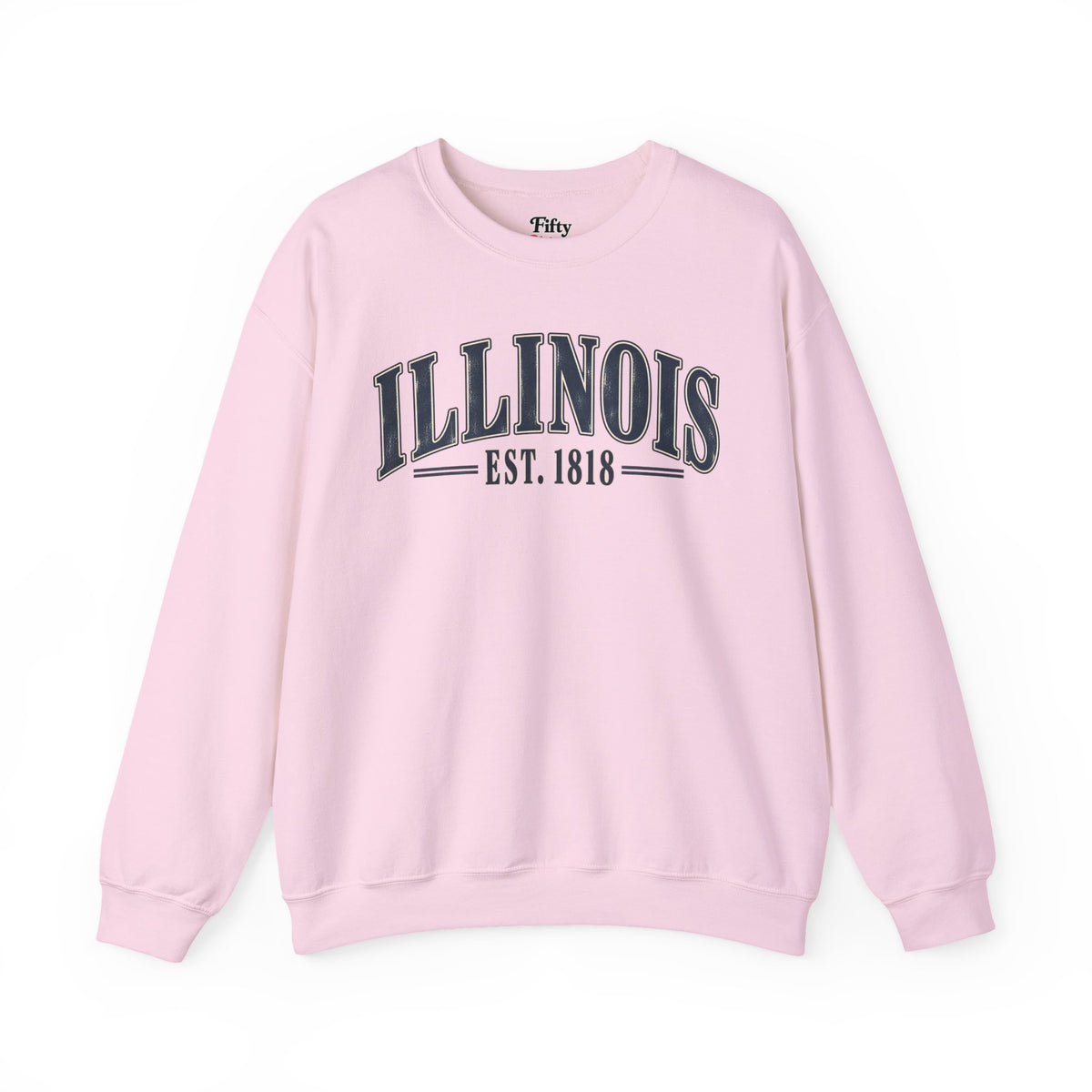 Illinois Est 1818 Unisex Crewneck Sweatshirt State Name Graphic